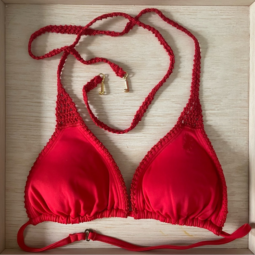 Juicy couture Red Triangle Bikini Top